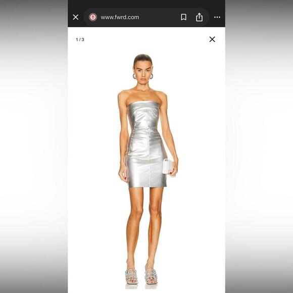 Rick Owens Metallic Strapless Dress - Picture 1 of 6
